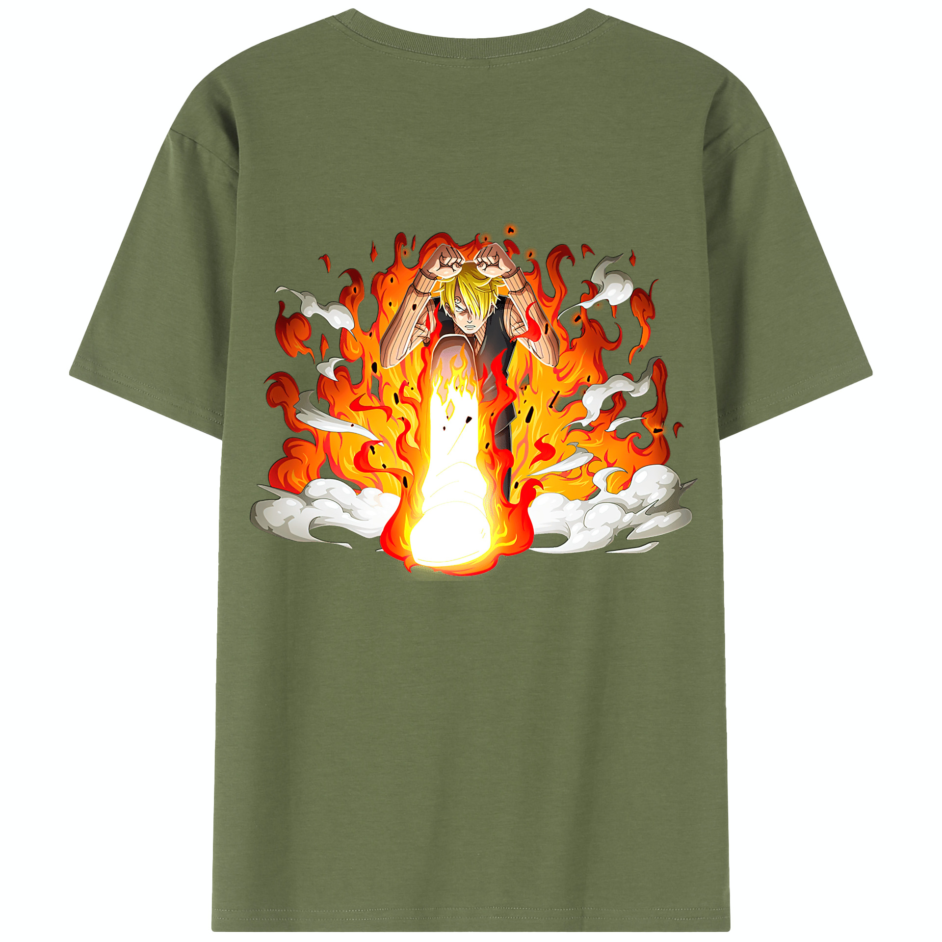 ワンピース サンジ ONE PIECE Sanji 綿100％半袖Tシャツ（背面プリント）